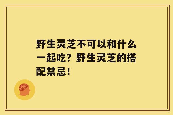 野生灵芝不可以和什么一起吃？野生灵芝的搭配禁忌！