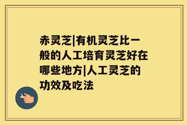 赤灵芝|有机灵芝比一般的人工培育灵芝好在哪些地方|人工灵芝的功效及吃法