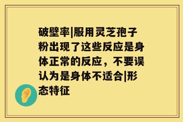 破壁率|服用灵芝孢子粉出现了这些反应是身体正常的反应，不要误认为是身体不适合|形态特征