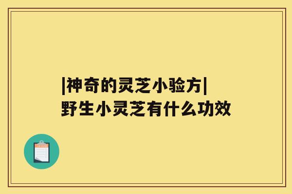 |神奇的灵芝小验方|野生小灵芝有什么功效 |神奇的灵芝小验方|野生小灵芝有什么功效