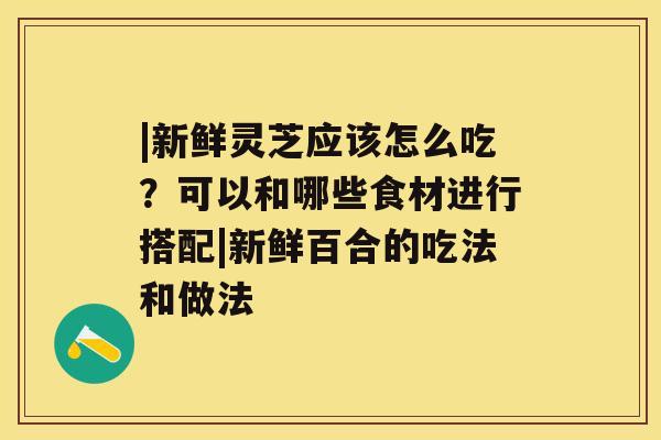 |新鲜灵芝应该怎么吃？可以和哪些食材进行搭配|新鲜百合的吃法和做法