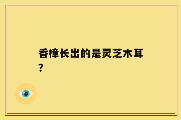香樟长出的是灵芝木耳? 香樟长出的是灵芝木耳?