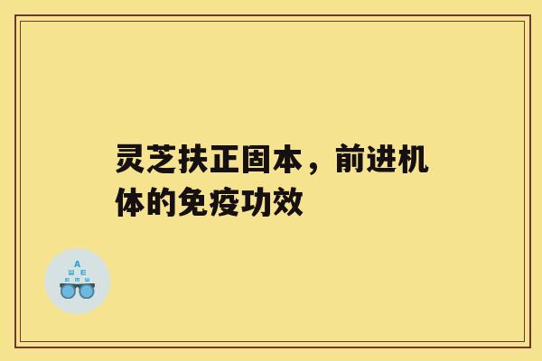 灵芝扶正固本，前进机体的免疫功效