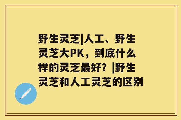 野生灵芝|人工、野生灵芝大PK，到底什么样的灵芝好？|野生灵芝和人工灵芝的区别