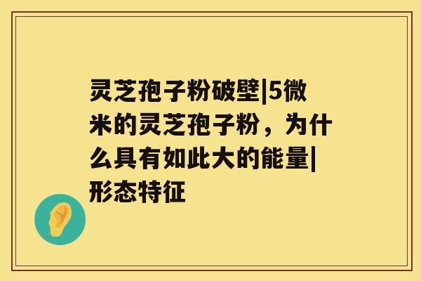 灵芝孢子粉破壁|5微米的灵芝孢子粉，为什么具有如此大的能量|形态特征