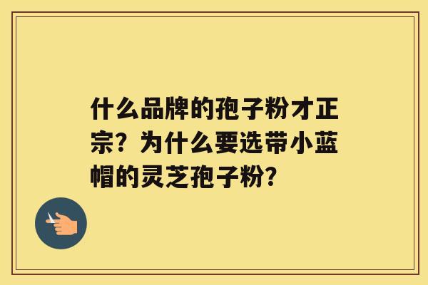 什么品牌的孢子粉才正宗？为什么要选带小蓝帽的灵芝孢子粉？