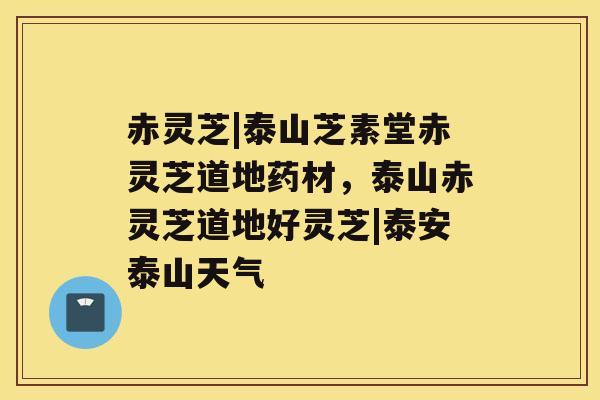 赤灵芝|泰山芝素堂赤灵芝道地药材，泰山赤灵芝道地好灵芝|泰安泰山天气