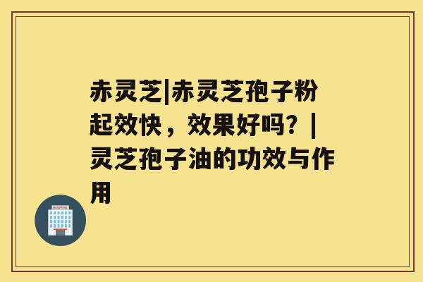 赤灵芝|赤灵芝孢子粉起效快，效果好吗？|灵芝孢子油的功效与作用