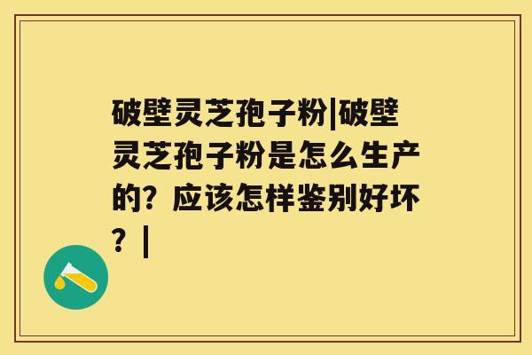 破壁灵芝孢子粉|破壁灵芝孢子粉是怎么生产的？应该怎样鉴别好坏？|