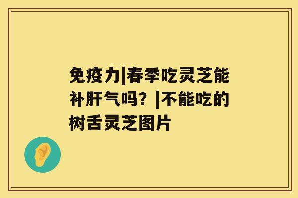 免疫力|春季吃灵芝能吗？|不能吃的树舌灵芝图片