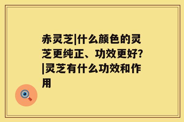 赤灵芝|什么颜色的灵芝更纯正、功效更好?|灵芝有什么功效和作用 赤灵芝|什么颜色的灵芝更纯正、功效更好?|灵芝有什么功效和作用