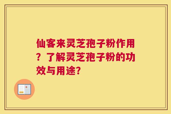 仙客来灵芝孢子粉作用？了解灵芝孢子粉的功效与用途？