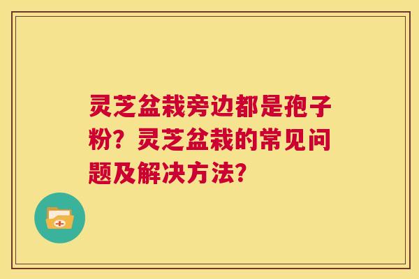 灵芝盆栽旁边都是孢子粉？灵芝盆栽的常见问题及解决方法？