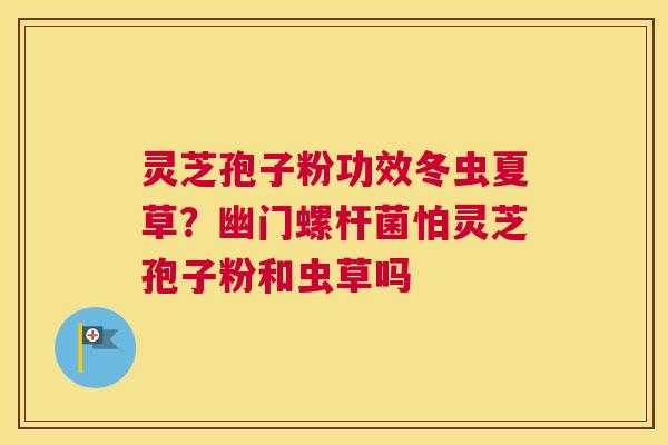 灵芝孢子粉功效冬虫夏草？幽门螺杆菌怕灵芝孢子粉和虫草吗