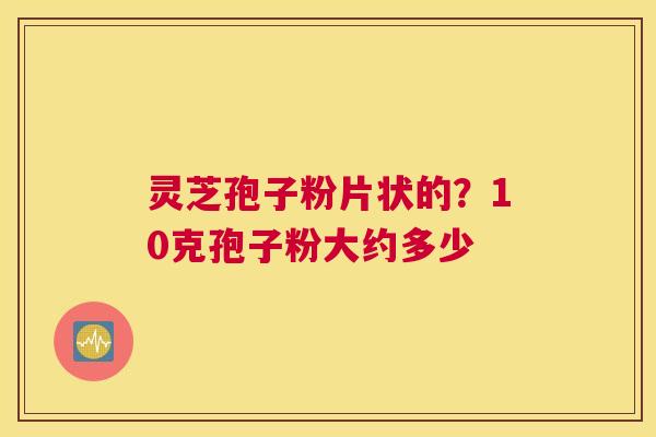 灵芝孢子粉片状的？10克孢子粉大约多少