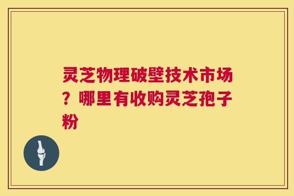 灵芝物理破壁技术市场？哪里有收购灵芝孢子粉
