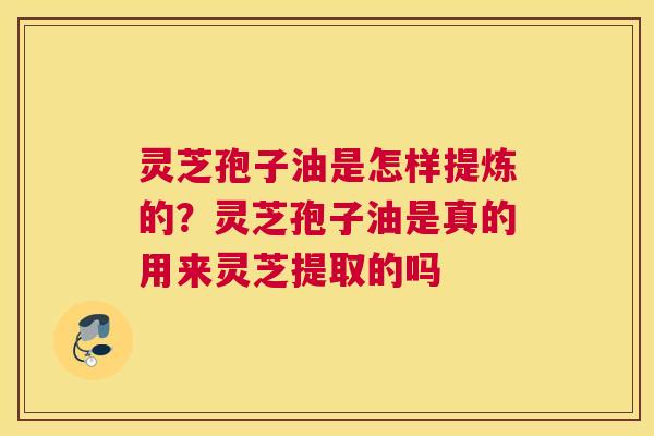 灵芝孢子油是怎样提炼的？灵芝孢子油是真的用来灵芝提取的吗