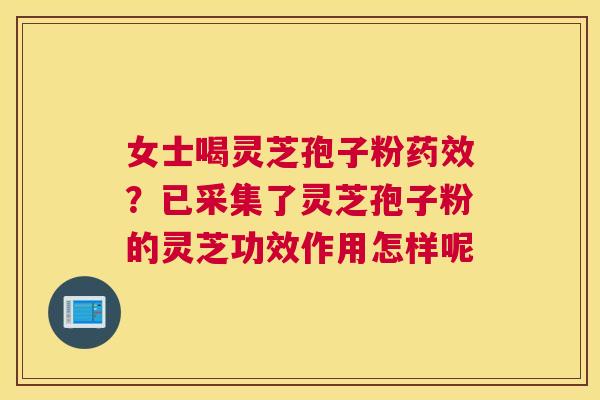 女士喝灵芝孢子粉？已采集了灵芝孢子粉的灵芝功效作用怎样呢