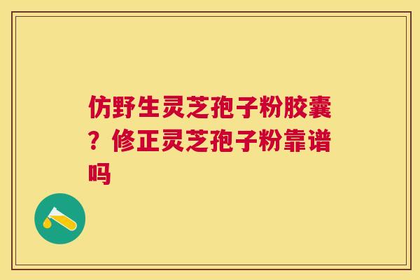 仿野生灵芝孢子粉胶囊？修正灵芝孢子粉靠谱吗