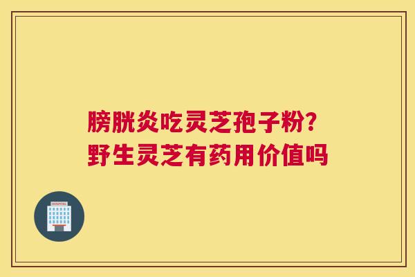 膀胱炎吃灵芝孢子粉？野生灵芝有药用价值吗