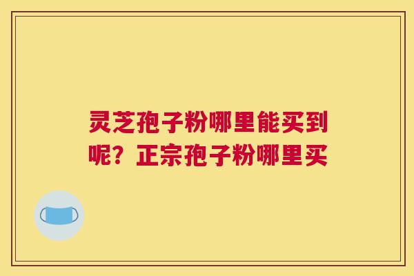 灵芝孢子粉哪里能买到呢？正宗孢子粉哪里买