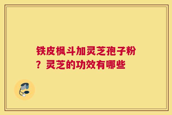 铁皮枫斗加灵芝孢子粉？灵芝的功效有哪些