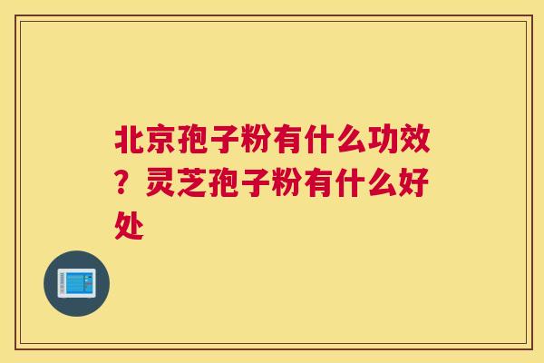 北京孢子粉有什么功效？灵芝孢子粉有什么好处