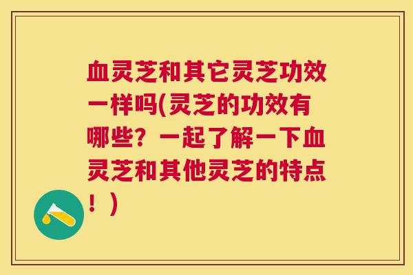 灵芝和其它灵芝功效一样吗(灵芝的功效有哪些？一起了解一下灵芝和其他灵芝的特点！)