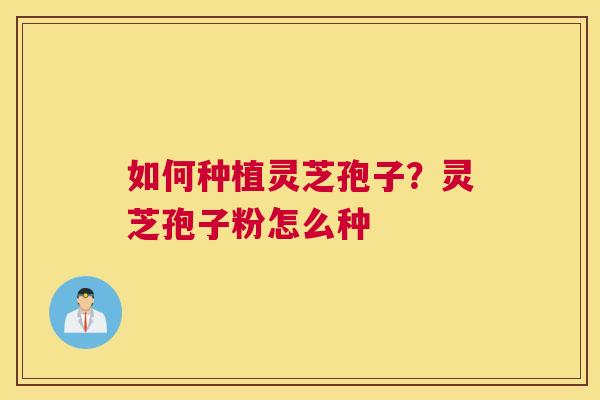 如何种植灵芝孢子？灵芝孢子粉怎么种