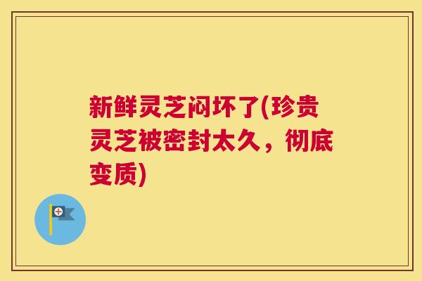 新鲜灵芝闷坏了(珍贵灵芝被密封太久，彻底变质)