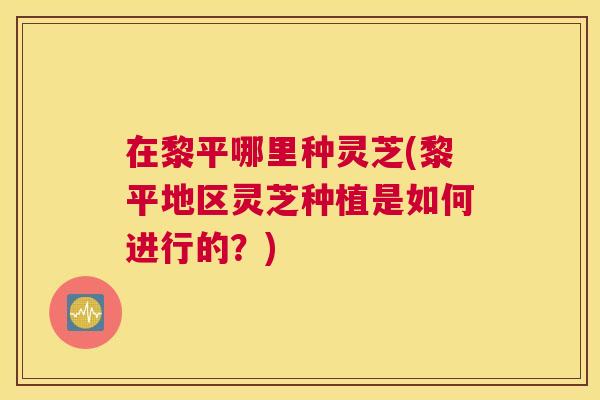 在黎平哪里种灵芝(黎平地区灵芝种植是如何进行的？)