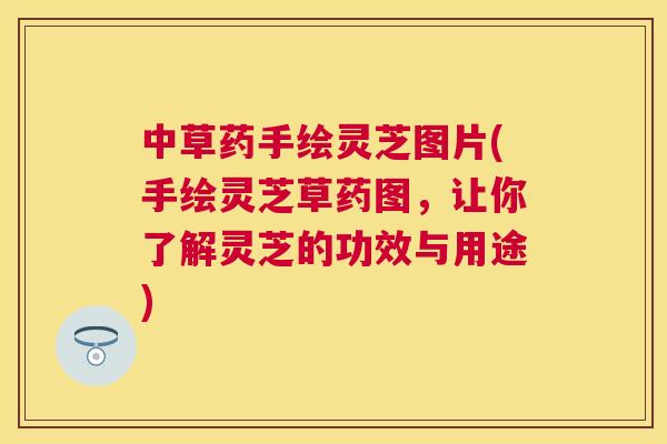 中草药手绘灵芝图片(手绘灵芝草药图，让你了解灵芝的功效与用途)