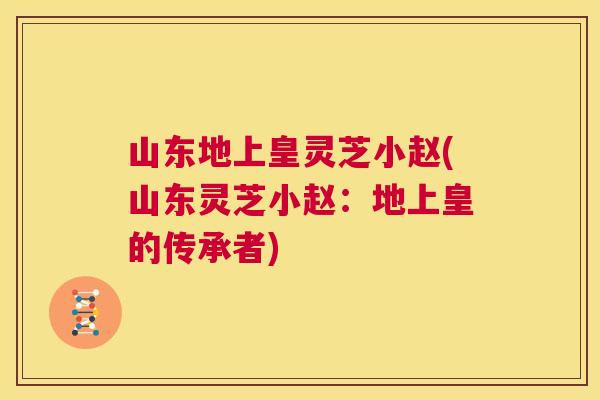 山东地上皇灵芝小赵(山东灵芝小赵：地上皇的传承者)