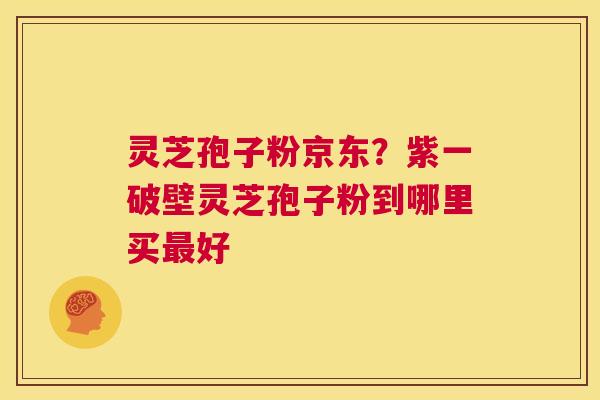 灵芝孢子粉京东？紫一破壁灵芝孢子粉到哪里买好
