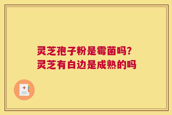灵芝孢子粉是霉菌吗？灵芝有白边是成熟的吗