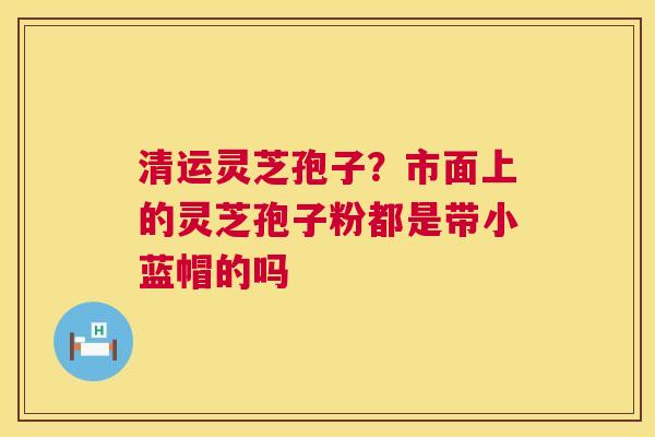 清运灵芝孢子？市面上的灵芝孢子粉都是带小蓝帽的吗