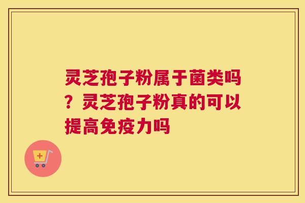 灵芝孢子粉属于菌类吗？灵芝孢子粉真的可以提高免疫力吗