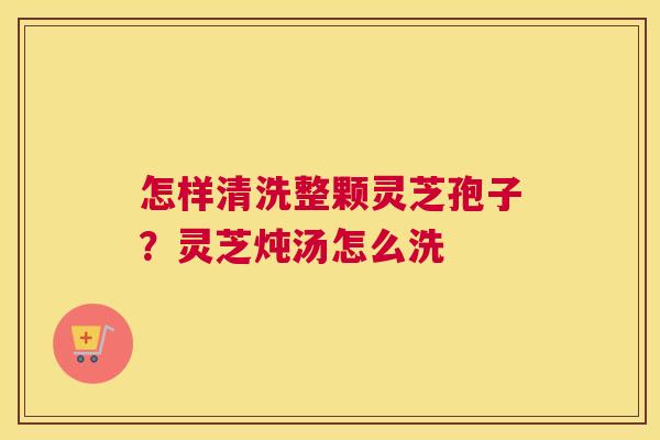 怎样清洗整颗灵芝孢子？灵芝炖汤怎么洗
