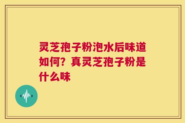 灵芝孢子粉泡水后味道如何？真灵芝孢子粉是什么味