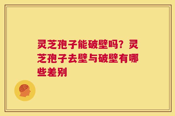 灵芝孢子能破壁吗？灵芝孢子去壁与破壁有哪些差别