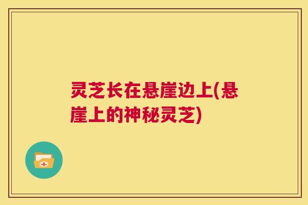 灵芝长在悬崖边上(悬崖上的神秘灵芝)