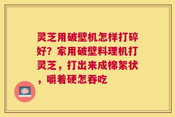 灵芝用破壁机怎样打碎好？家用破壁料理机打灵芝，打出来成棉絮状，嚼着硬怎吞吃