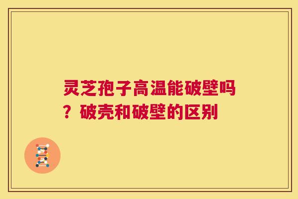 灵芝孢子高温能破壁吗？破壳和破壁的区别