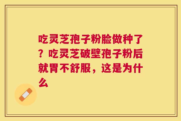 吃灵芝孢子粉脸做种了？吃灵芝破壁孢子粉后就胃不舒服，这是为什么