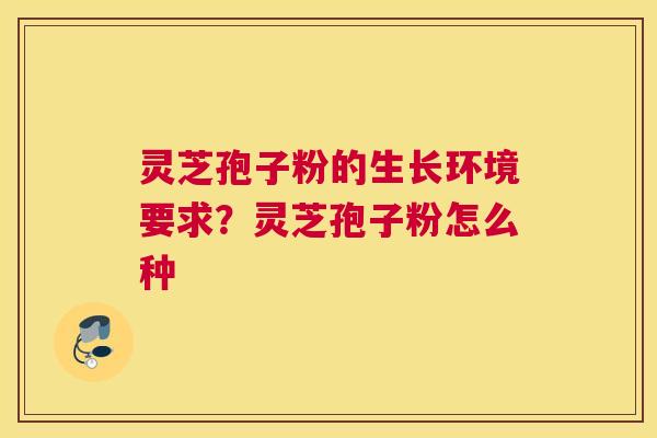 灵芝孢子粉的生长环境要求？灵芝孢子粉怎么种