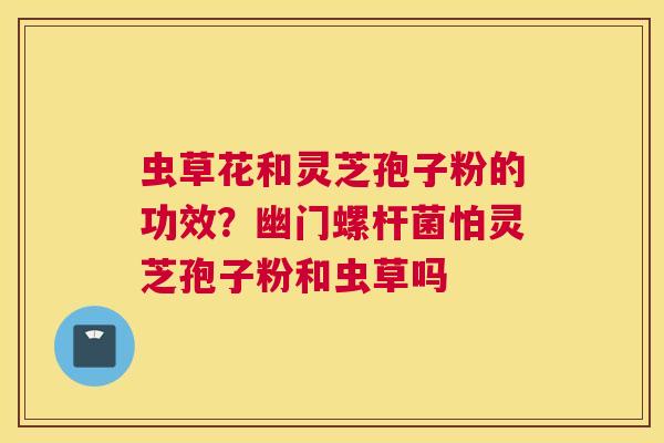 虫草花和灵芝孢子粉的功效？幽门螺杆菌怕灵芝孢子粉和虫草吗