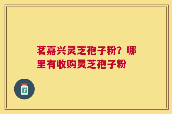 茗嘉兴灵芝孢子粉？哪里有收购灵芝孢子粉