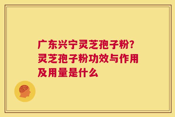 广东兴宁灵芝孢子粉？灵芝孢子粉功效与作用及用量是什么
