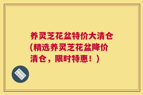 养灵芝花盆特价大清仓(精选养灵芝花盆降价清仓，限时特惠！)