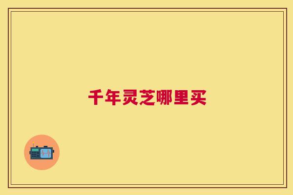 千年灵芝哪里买